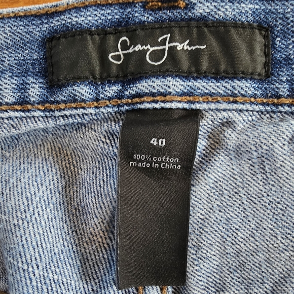 Sean John Jeans Blue Medium Wash Denim Baggy Hip Hop Distressed Ripped Men 40x32 - Picture 4 of 16